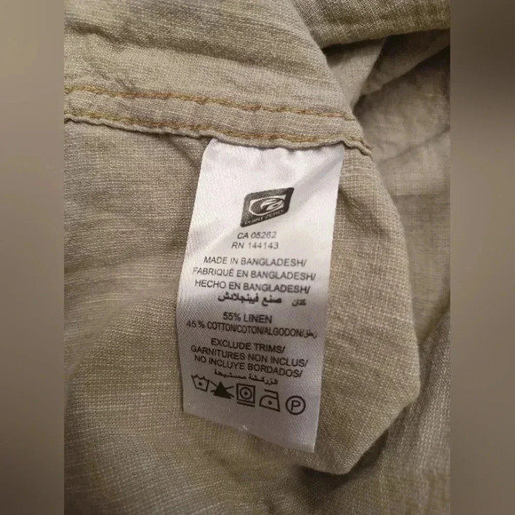 Point Zero Button Down Grey Short Sleeve Size Large - Picture 7 of 8